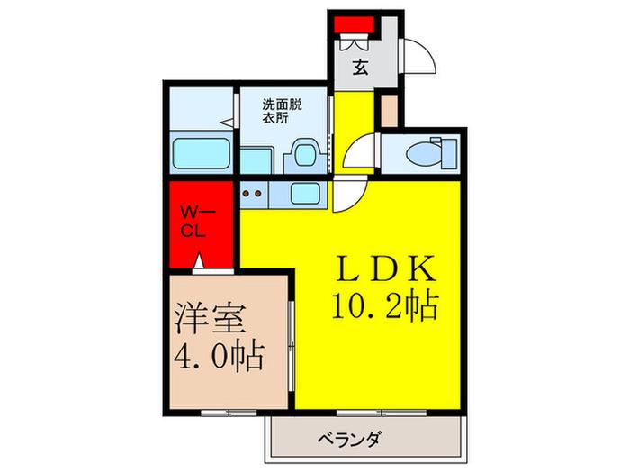 SOLITAIRESOJIJI(1LDK/3階)の間取り写真