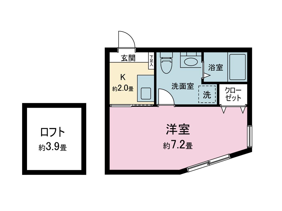 テラス金沢八景(ワンルーム/2階)の間取り写真