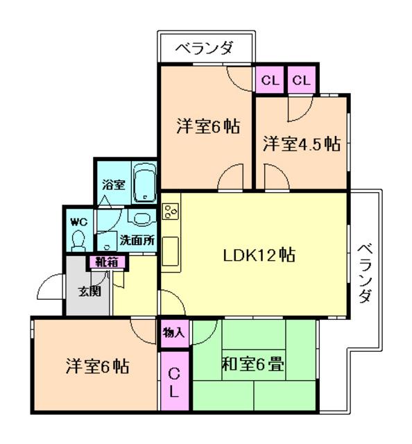 ABITA-GRANDE(4LDK/1階)の間取り写真