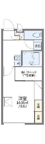 レオパレスみどり(1K/1階)の間取り写真