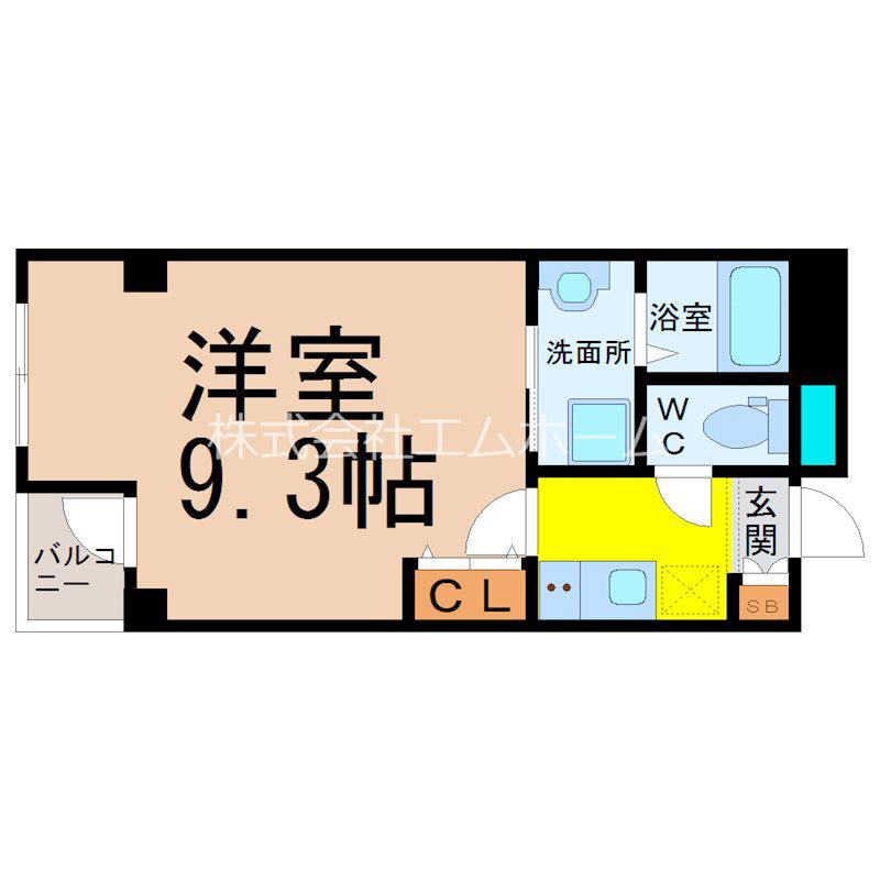 トミテラス(1K/1階)の間取り写真