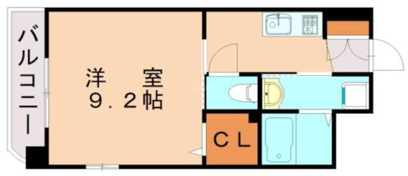 パークサイド(1K/3階)の間取り写真
