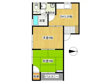 プリメーラ金古(2DK/2階)の間取り写真