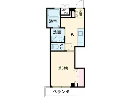 石川マンション(1K/3階)の間取り写真