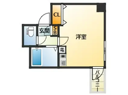 クリスタル大崎(ワンルーム/3階)の間取り写真