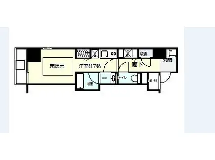 シャーメゾン 神戸(1K/3階)の間取り写真