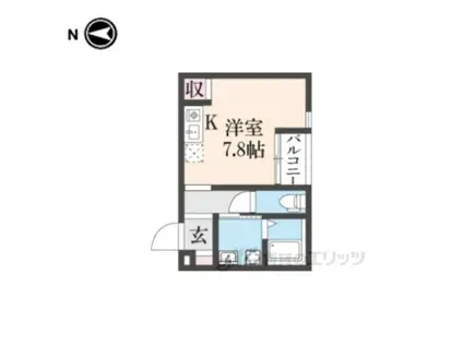 CHOUCHOUNAKAMIYAWES(ワンルーム/2階)の間取り写真