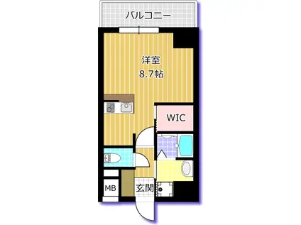 ラフォルテ大須(ワンルーム/5階)の間取り写真