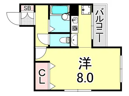 プランニングマンション(1K/2階)の間取り写真