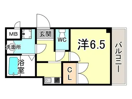 ラ・コート・ドール新神戸(1K/3階)の間取り写真