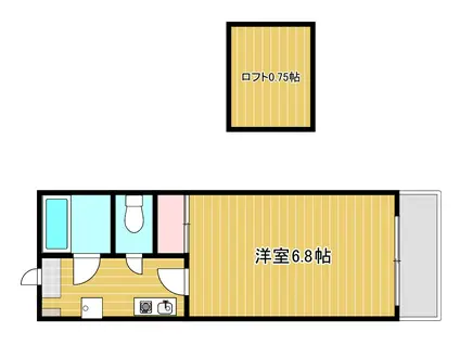青江コーポ(1K/1階)の間取り写真