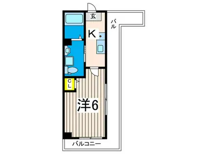 シエル弘明寺(1K/1階)の間取り写真