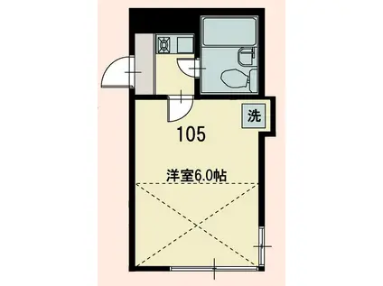 東武東上線 志木駅 徒歩8分 2階建 築35年(1K/1階)の間取り写真