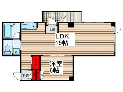 テラス137(1LDK/2階)の間取り写真