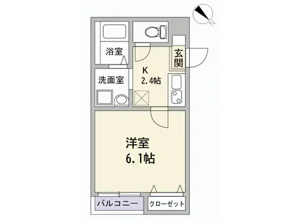 レガーロ上尾愛宕II(1K/1階)の間取り写真