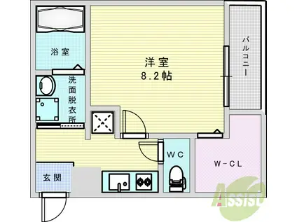 フジパレス東正雀(1K/3階)の間取り写真