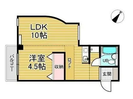 アンダンテ(1LDK/3階)の間取り写真