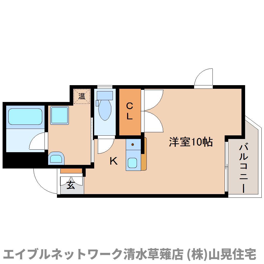 アクシス(ワンルーム/1階)の間取り写真