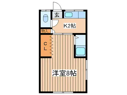 ハイツピジョン(1K/2階)の間取り写真