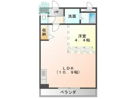 ロイヤルヒル岩松I(1LDK/1階)の間取り写真