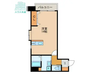 ヴィラージュ・シャル夢(ワンルーム/3階)の間取り写真