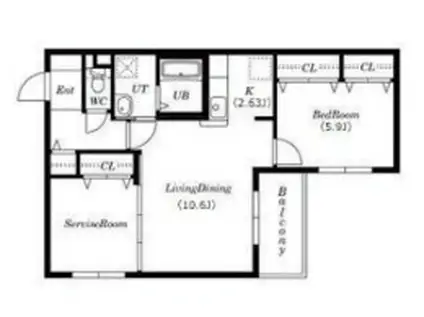 ROSE WOOD S7(2LDK/2階)の間取り写真