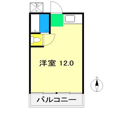 アゼリア30(ワンルーム/2階)の間取り写真
