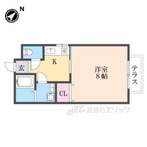 ビレッジM(1K/1階)の間取り写真