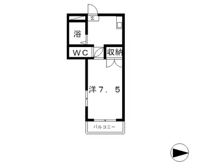 TMIIビル(1K/4階)の間取り写真