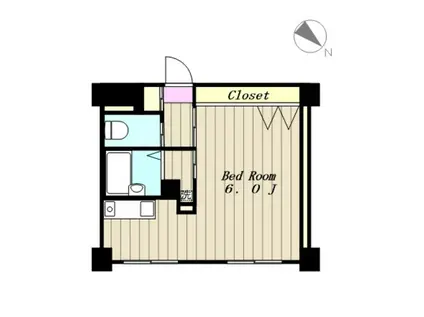 ラフィントール湘南(ワンルーム/3階)の間取り写真