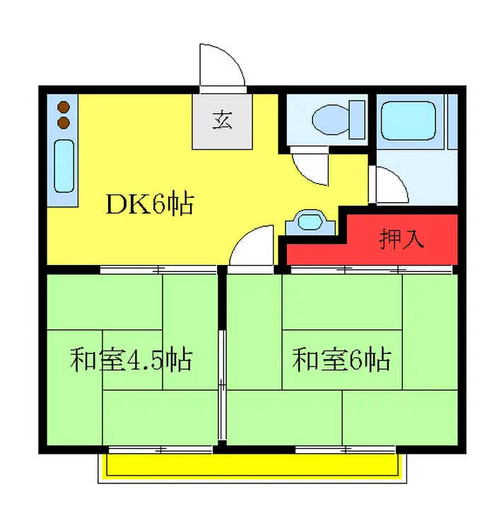 白百合ハウス 2階階 間取り