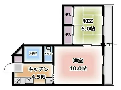 フォルテ今治(2K/4階)の間取り写真