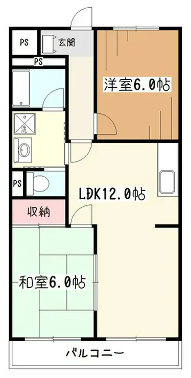 コーポ石川 4階階 間取り