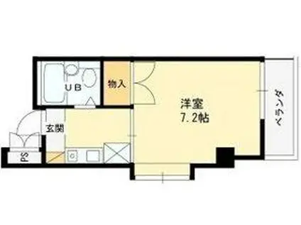 ハイムエモーション(1K/2階)の間取り写真