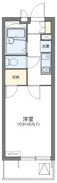 レオパレスアドバンス鶴見 3階階 間取り