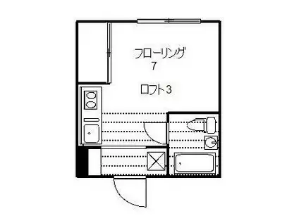 ハイツセイワII(ワンルーム/1階)の間取り写真