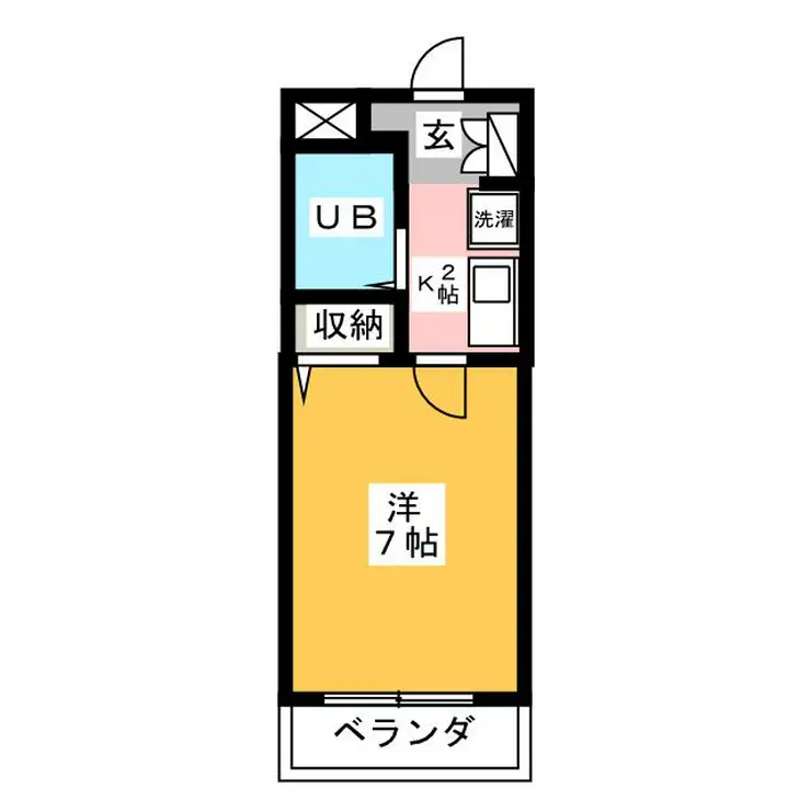 グリーンヒルハイツ・7 4階階 間取り