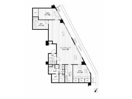 ヒューリック浅草一丁目(2SLDK/6階)の間取り写真