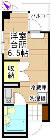坂口ビル(ワンルーム/3階)の間取り写真