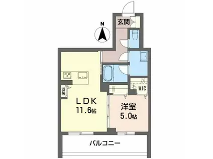 シャーメゾンCOMFORZA(1LDK/2階)の間取り写真
