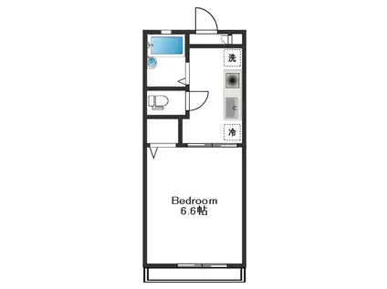 グランドール21(1K/2階)の間取り写真