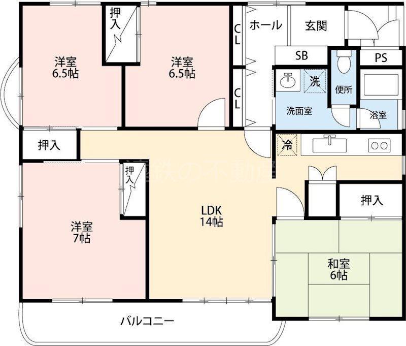 メゾン・ド・ルミエール(4LDK/3階)の間取り写真