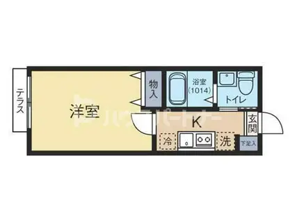 ハイツ凪(1K/2階)の間取り写真