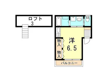 リッチライフ駒ヶ林(ワンルーム/3階)の間取り写真