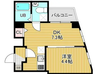 スピカ東小岩(1DK/5階)の間取り写真
