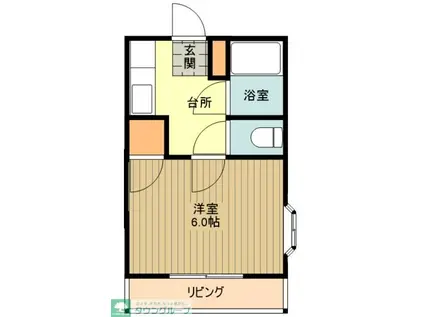 メゾンフジ(1K/2階)の間取り写真