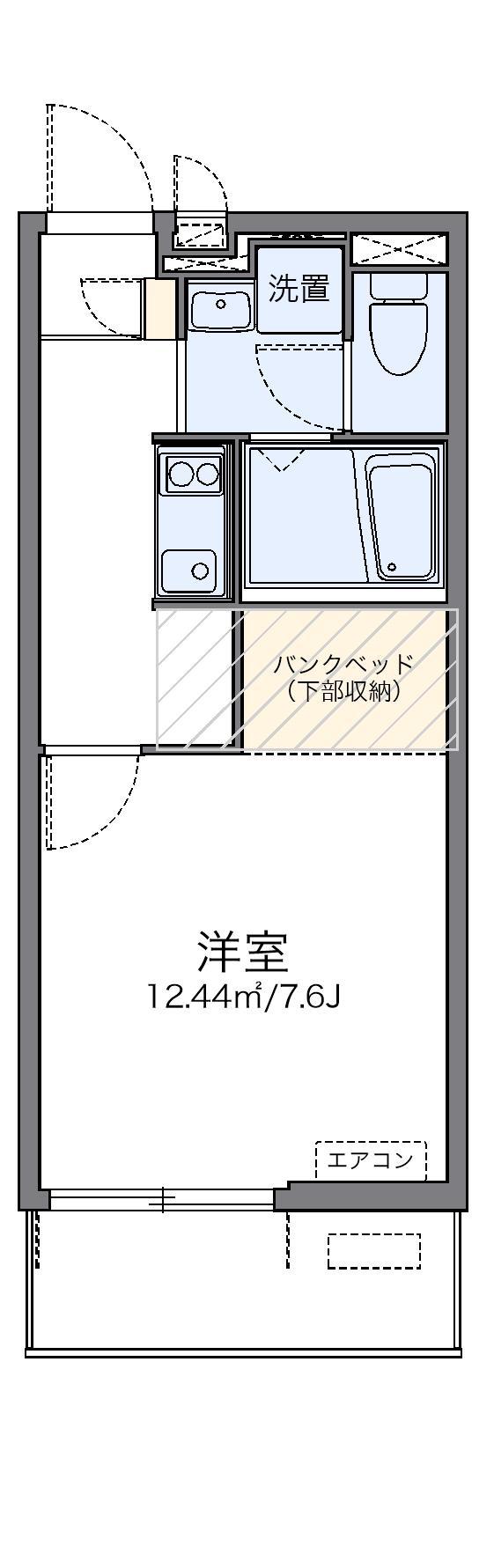 レオネクストジーシン(1K/4階)の間取り写真
