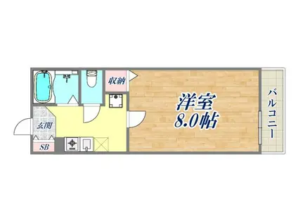 ジュネスパート3(1K/2階)の間取り写真