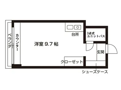 アパルトマンHIYOKO(ワンルーム/6階)の間取り写真