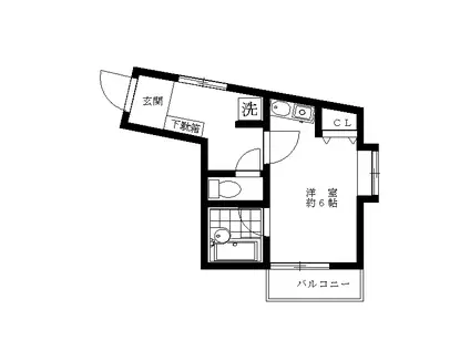 テラスデイジィ(1K/1階)の間取り写真